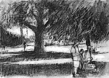 Drawing of park in Marlow