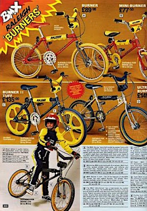 Burner BMX catalogue page